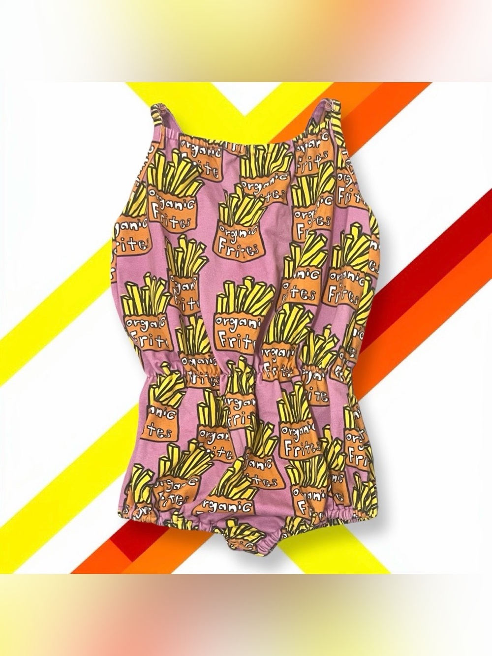 Banana Valentine Frites Romper